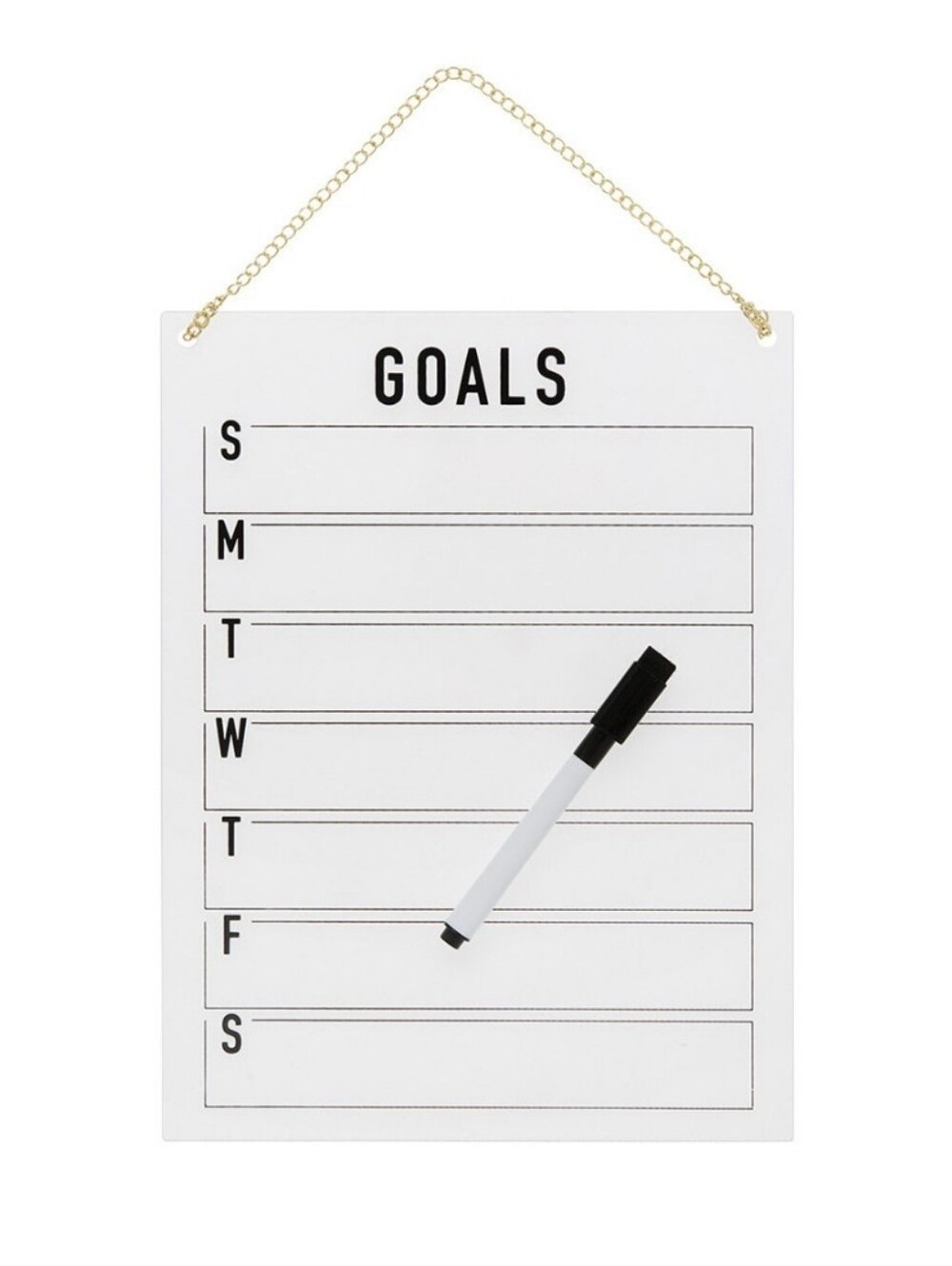 Clear Acrylic Dry Erase Weekly Planner Goals Memo Board Wall Hanging & Marker